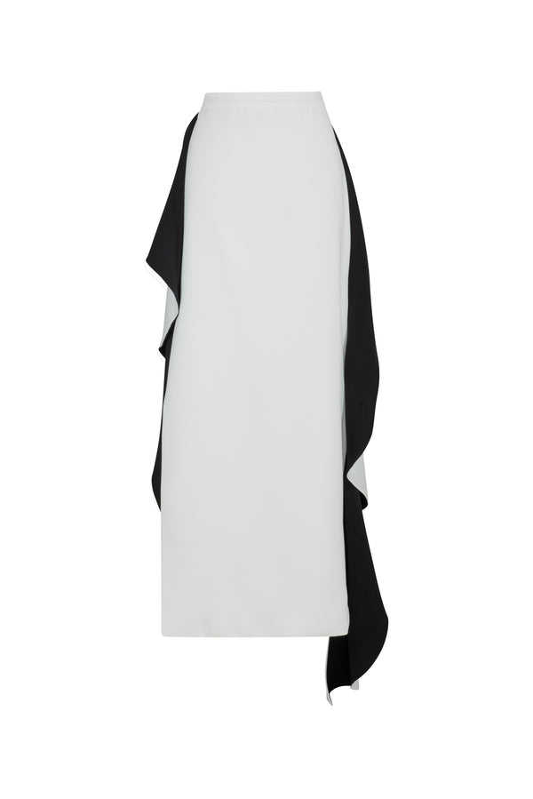 Midi 2 tone skirt with frill detail