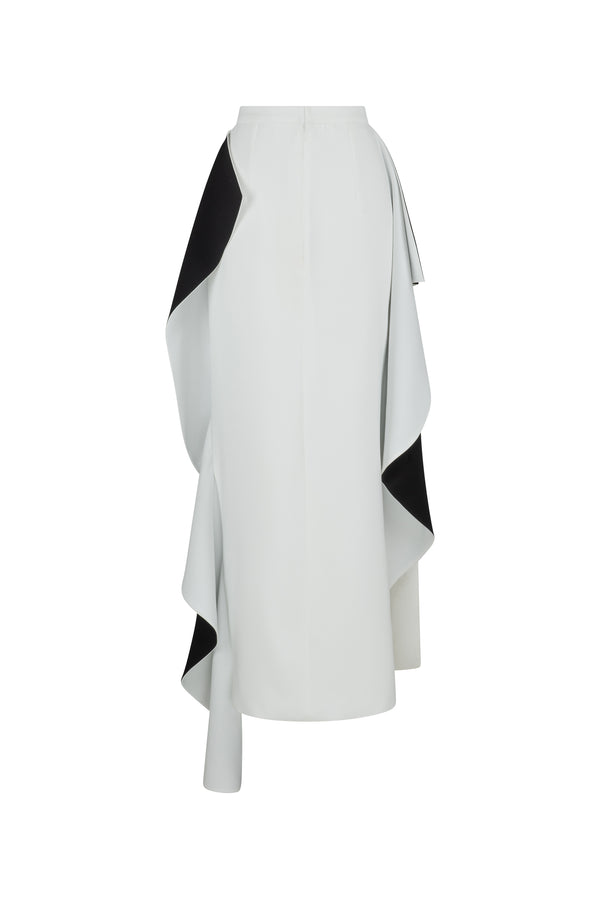 Midi 2 tone skirt with frill detail