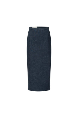 Midi denim skirt