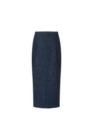 Midi denim skirt