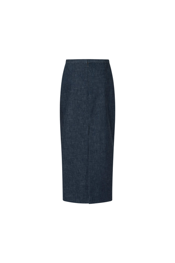 Midi denim skirt