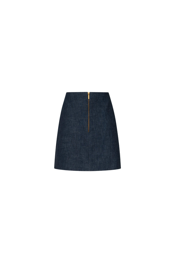 Mini denim skirt
