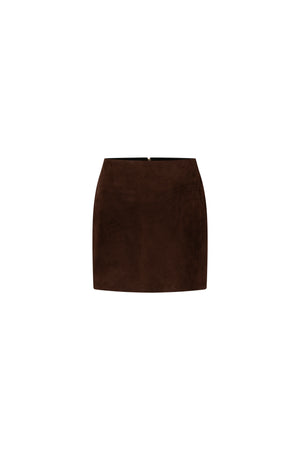 Mini suede skirt