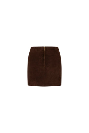 Mini suede skirt