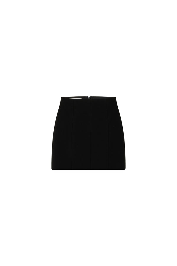 Black wool skirt