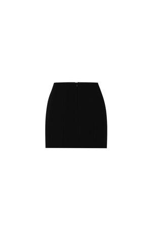 Black wool skirt