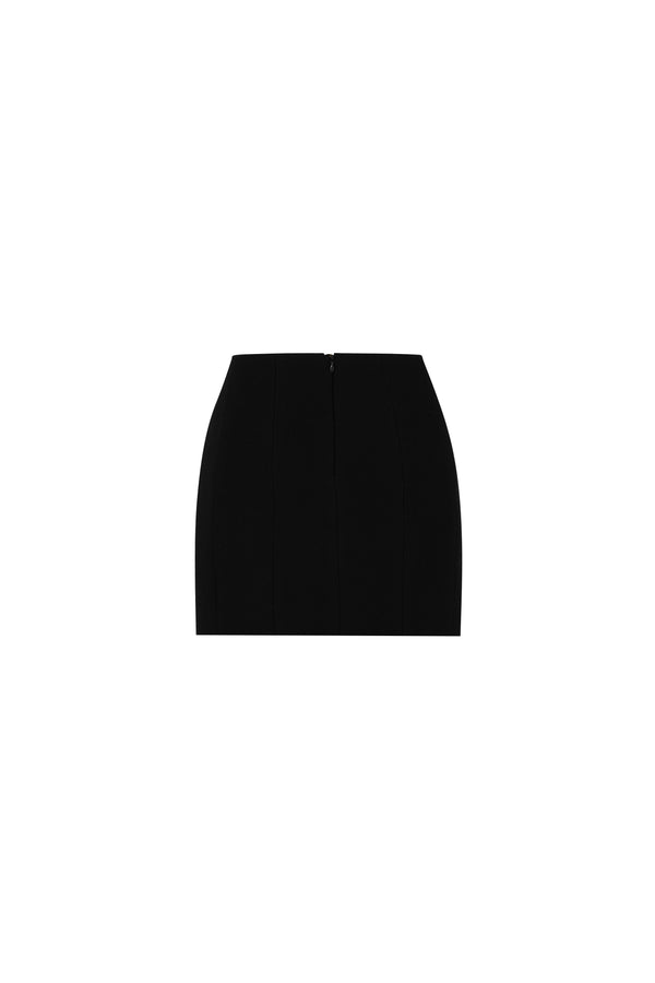 Black wool skirt