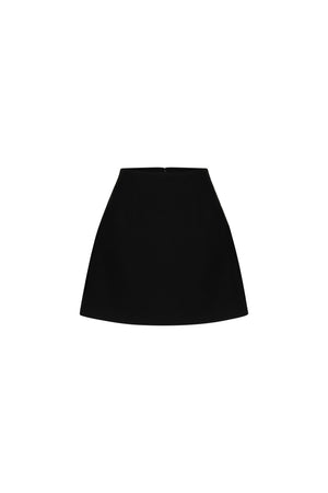 Black crepe skirt