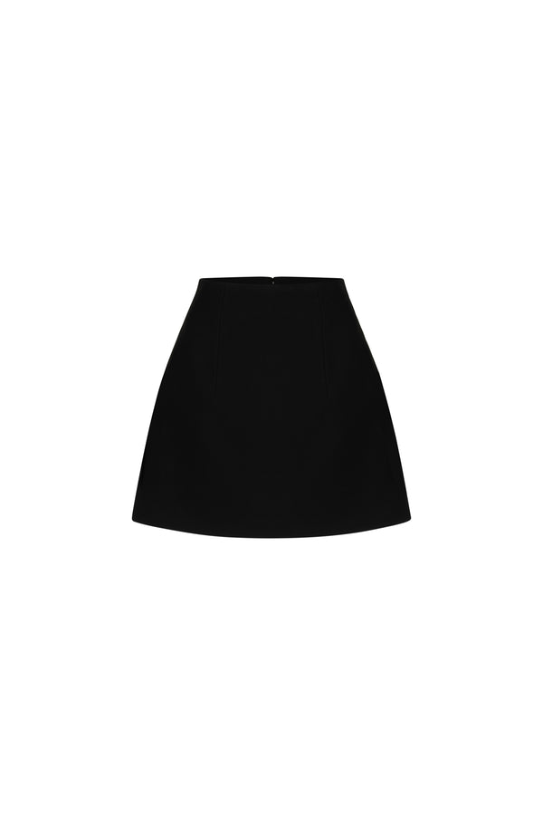 Black crepe skirt