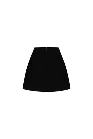 Black crepe skirt