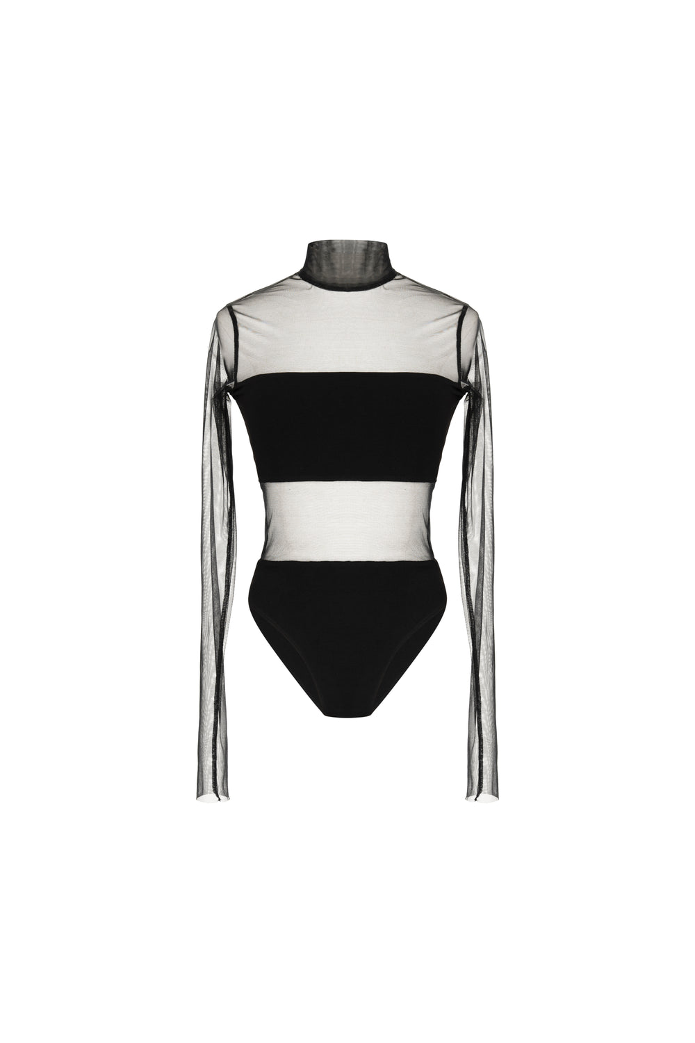 High neck tulle body