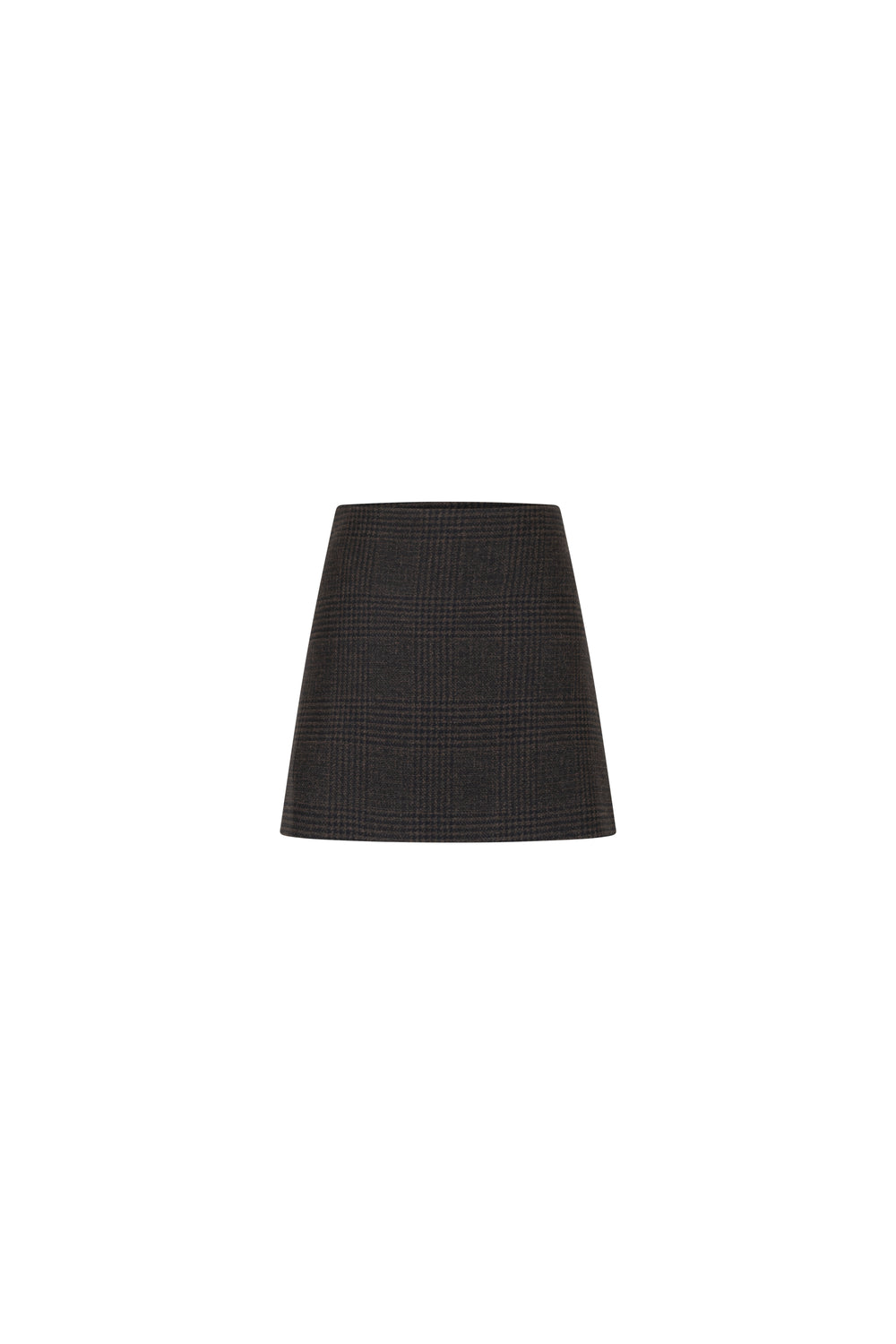 Mini checkered wool skirt