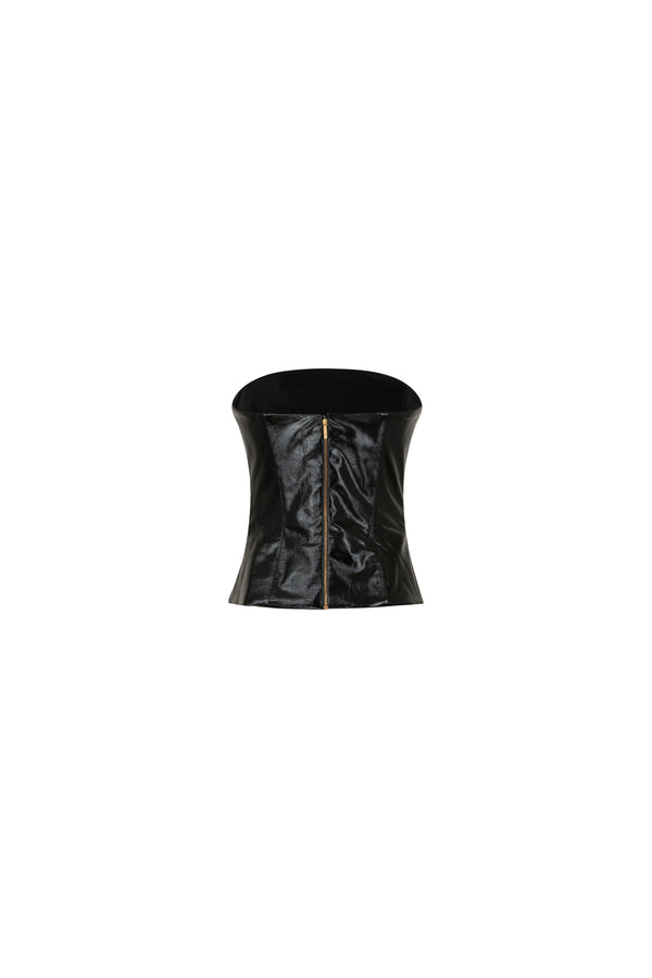 Leather corset top