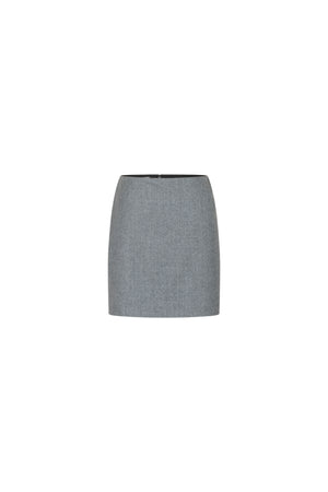 Mini wool skirt