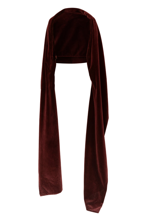Velvet shawl jacket