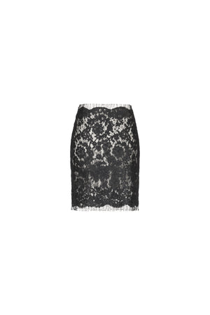 Mini lace skirt