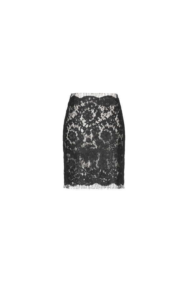 Mini lace skirt