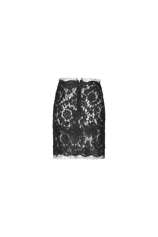 Mini lace skirt
