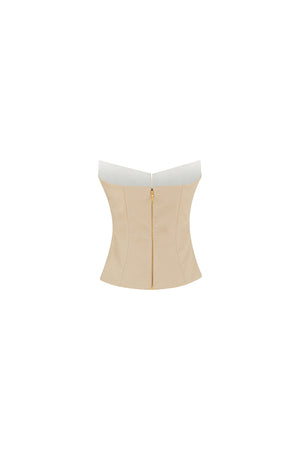 Strapless drapped corset