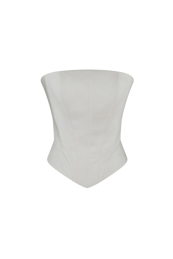 Cotton gabardine corset