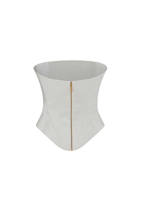 Cotton gabardine corset