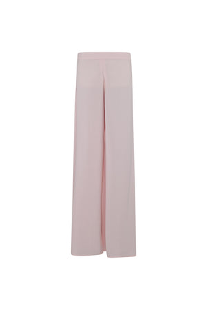 Wide leg tailored crepe pants