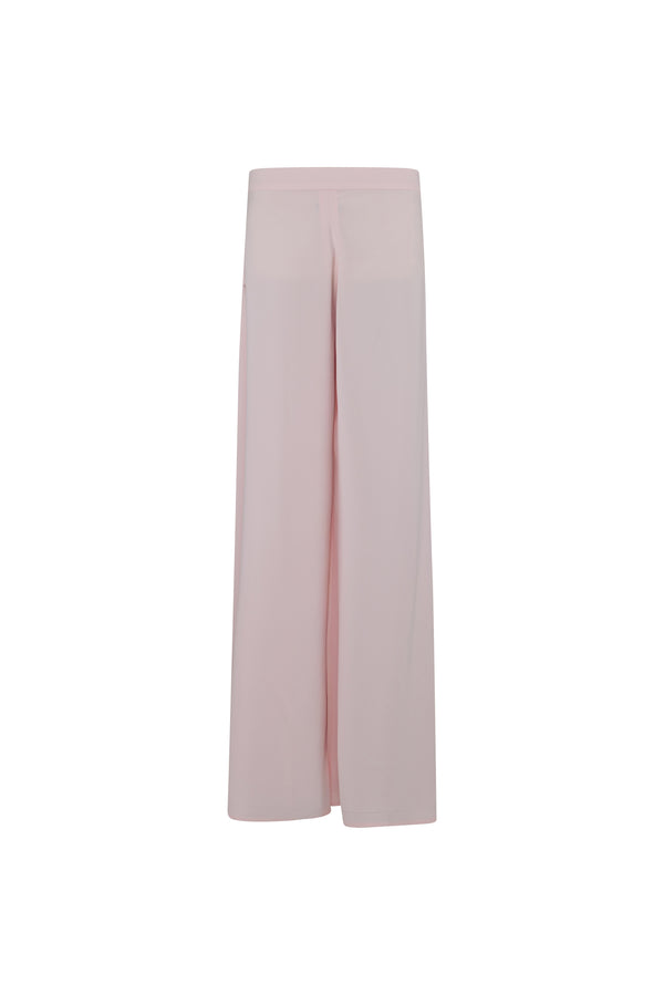 Wide leg tailored crepe pants