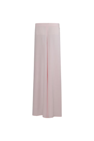 Wide leg tailored crepe pants