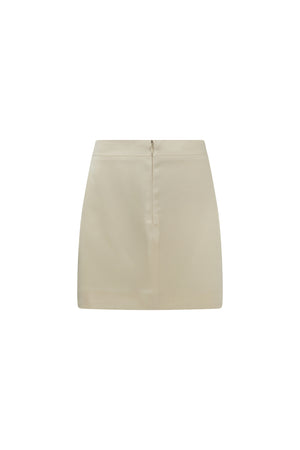 Mini straight crepe skirt