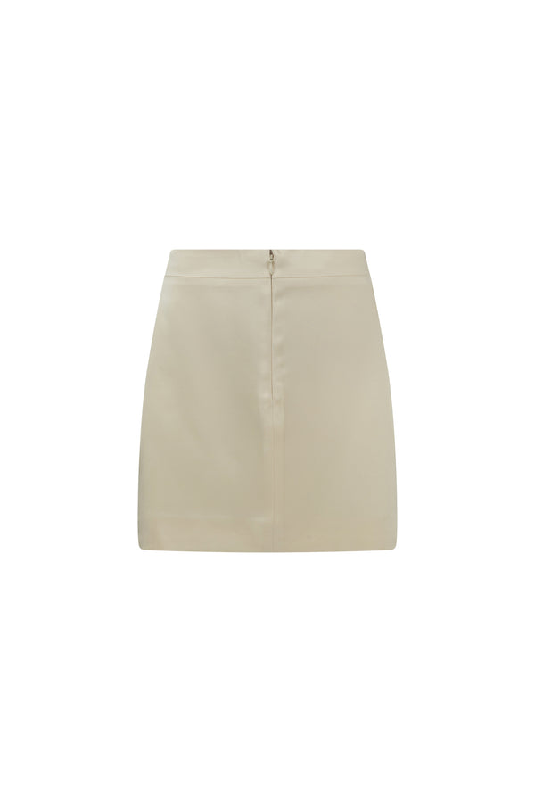 Mini straight crepe skirt