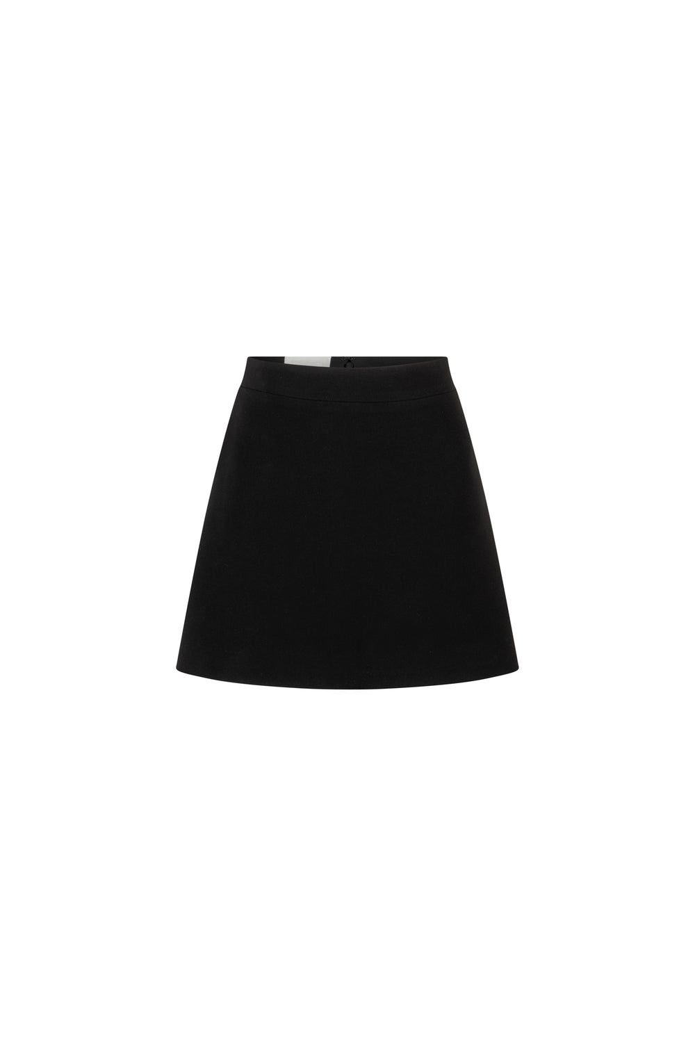 Mini straight crepe skirt