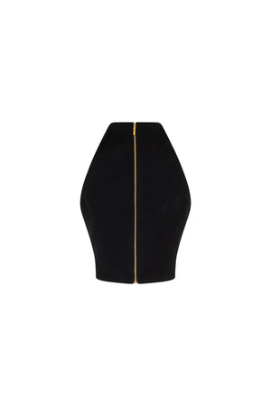 High neck cropped top