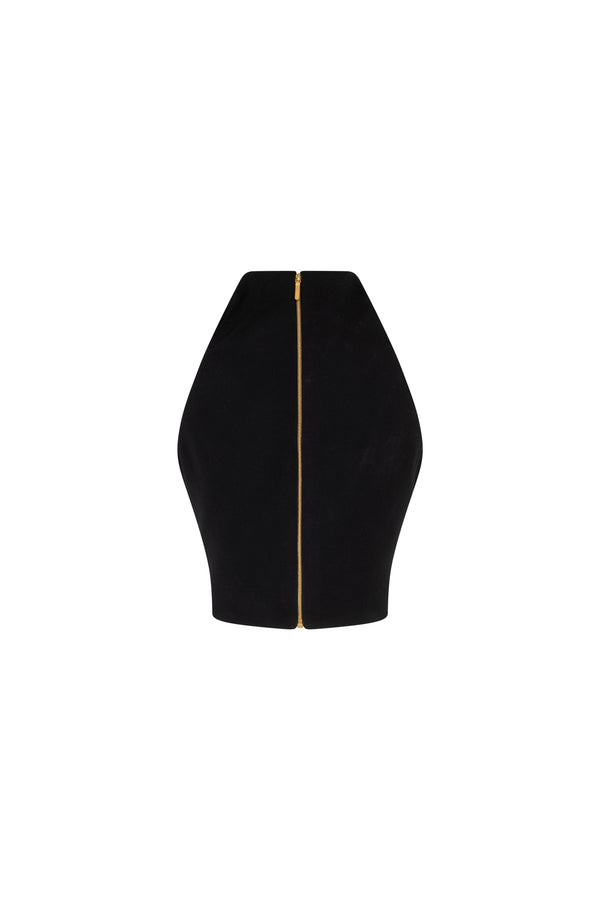 High neck cropped top