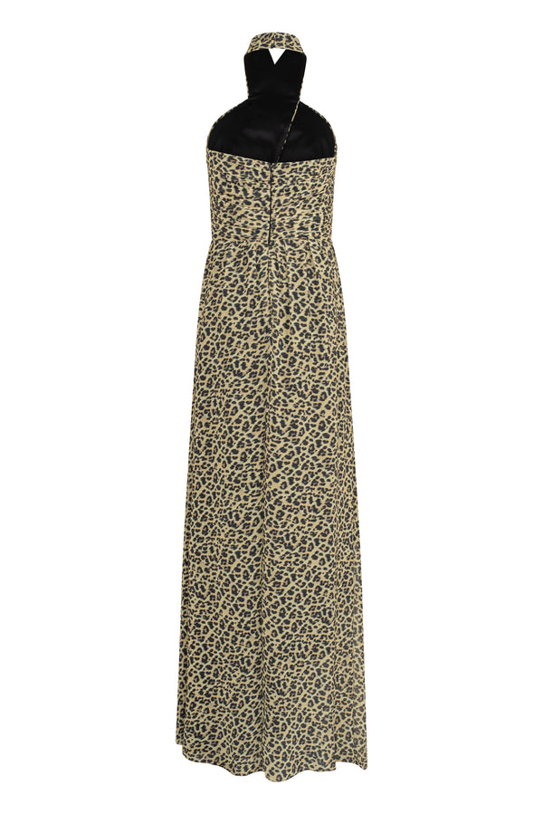Halter neck wrapped dress
