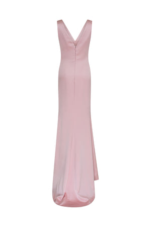 Satin silk evening dress
